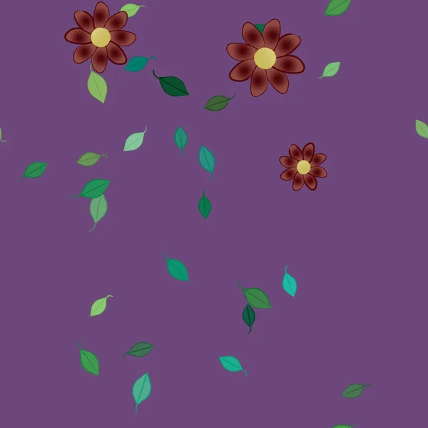 Fleurs Motif Sans Couture Illustration Vectorielle — Image vectorielle