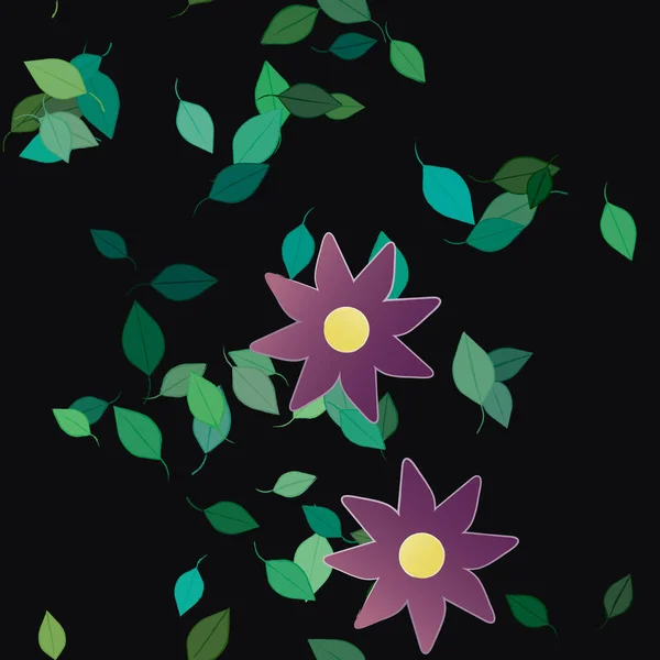 Çiçekler Pürüzsüz Desen Vektör Çizimi — Stok Vektör
