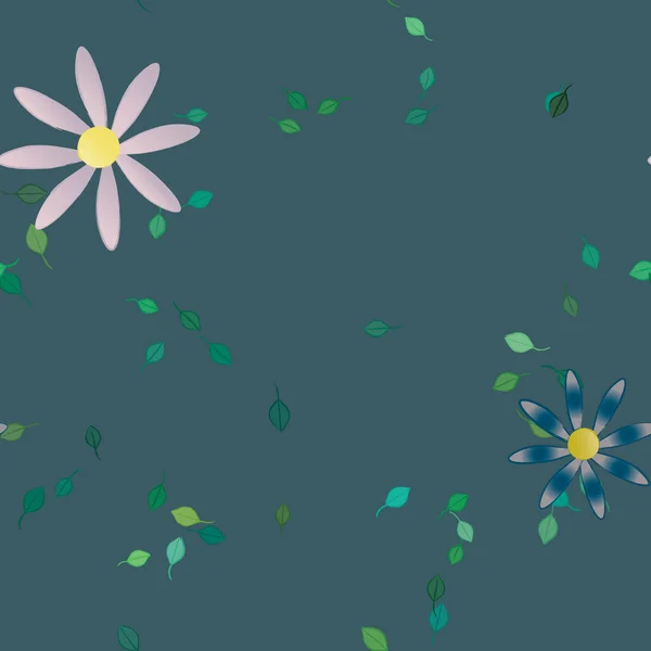 Blumen Nahtloses Muster Vektorillustration — Stockvektor