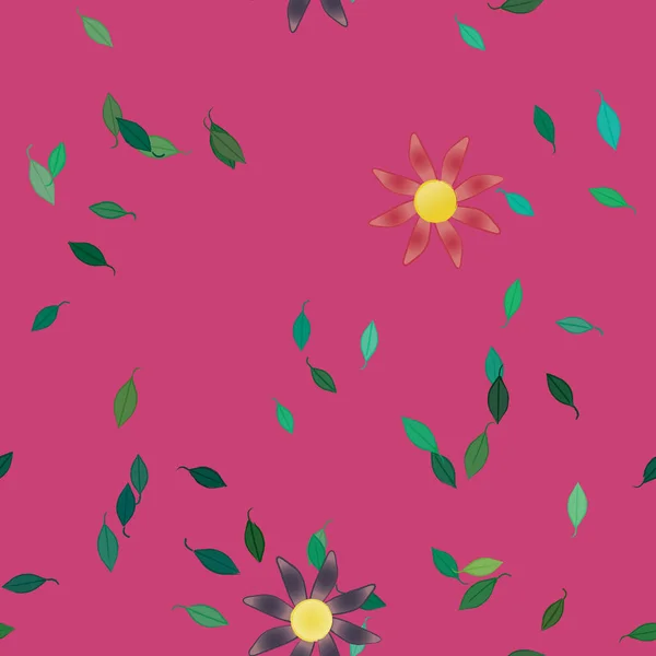 Fleurs Motif Sans Couture Illustration Vectorielle — Image vectorielle