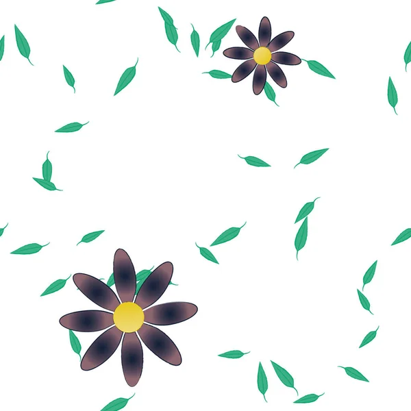 Blommor Sömlös Mönster Vektor Illustration — Stock vektor