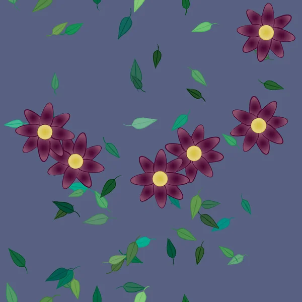 Fleurs Motif Sans Couture Illustration Vectorielle — Image vectorielle