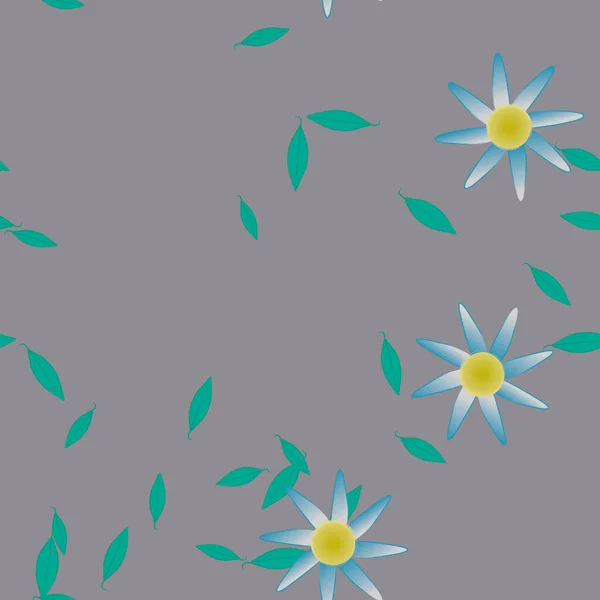 Flowers Seamless Pattern Vector Illustration — Stock Vector