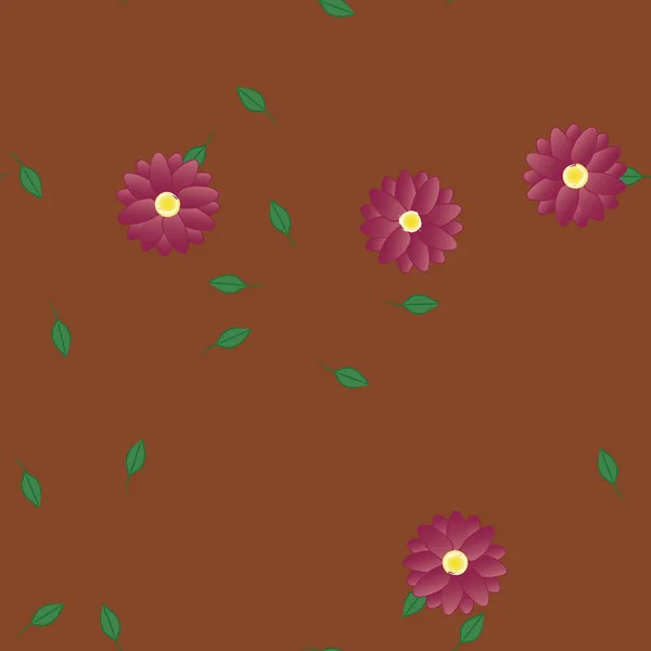 Fleurs Motif Sans Couture Illustration Vectorielle — Image vectorielle