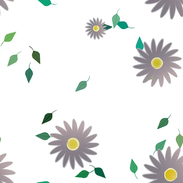 Λουλούδια Αδιάλειπτη Μοτίβο Διανυσματική Απεικόνιση — Διανυσματικό Αρχείο
