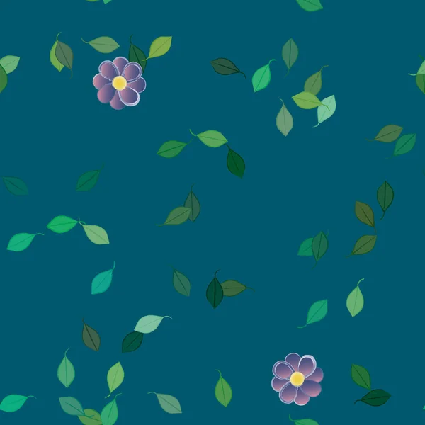 Fleurs Motif Sans Couture Illustration Vectorielle — Image vectorielle