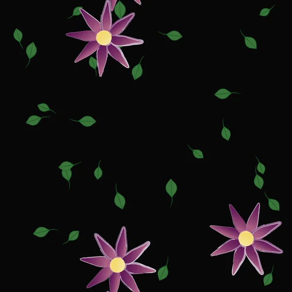 Fleurs Motif Sans Couture Illustration Vectorielle — Image vectorielle