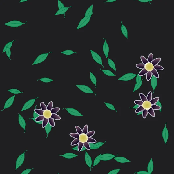 Fleurs Motif Sans Couture Illustration Vectorielle — Image vectorielle