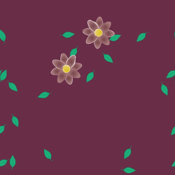 Fleurs Motif Sans Couture Illustration Vectorielle — Image vectorielle