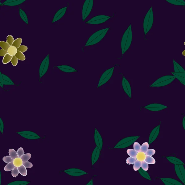 Fleurs Motif Sans Couture Illustration Vectorielle — Image vectorielle