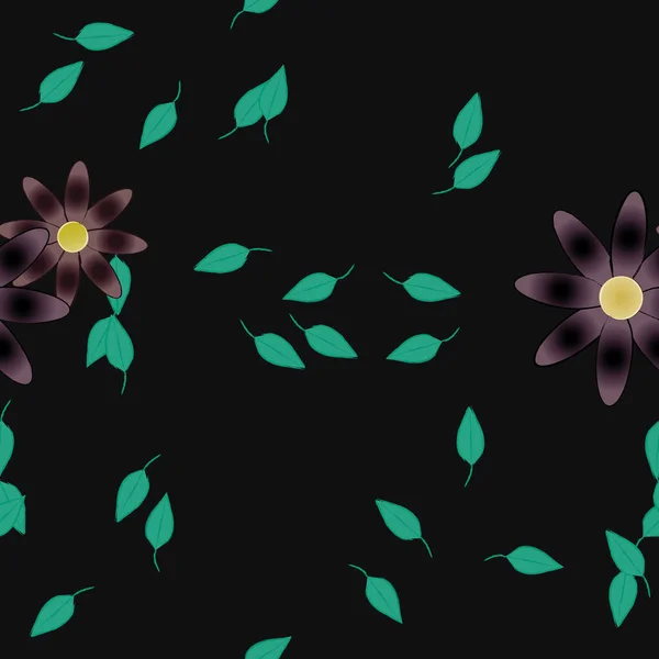 Květiny Bezešvé Vzor Vektorové Ilustrace — Stockový vektor