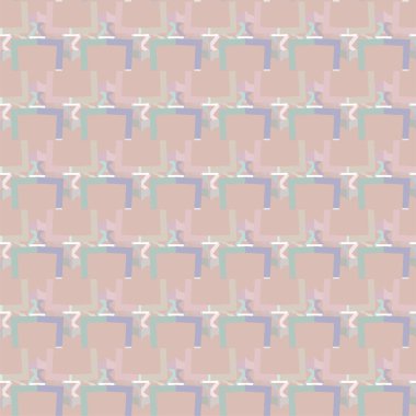 Geometrik yinelenen süs vektör deseni. Pastel tonları olan kusursuz tasarım dokusu