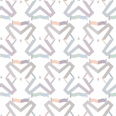 Geometrik yinelenen süs vektör deseni. Pastel tonları olan kusursuz tasarım dokusu