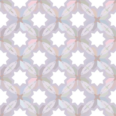 Geometrik yinelenen süs vektör deseni. Pastel tonları olan kusursuz tasarım dokusu