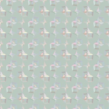 Geometrik yinelenen süs vektör deseni. Pastel tonları olan kusursuz tasarım dokusu