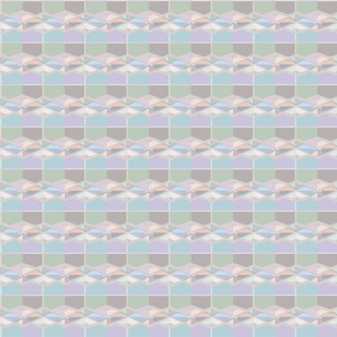 Geometrik yinelenen süs vektör deseni. Pastel tonları olan kusursuz tasarım dokusu