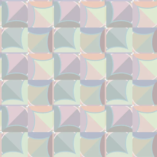 Geometric Recurring Ornamental Vector Pattern Seamless Design Texture Pastel Shades — Stock Vector