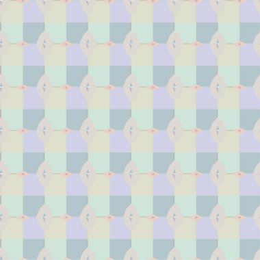 Geometrik yinelenen süs vektör deseni. Pastel tonları olan kusursuz tasarım dokusu