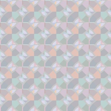 Geometrik yinelenen süs vektör deseni. Pastel tonları olan kusursuz tasarım dokusu