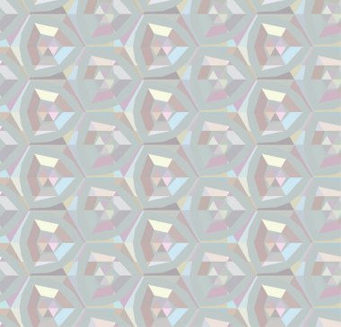 Geometrik yinelenen süs vektör deseni. Pastel tonları olan kusursuz tasarım dokusu