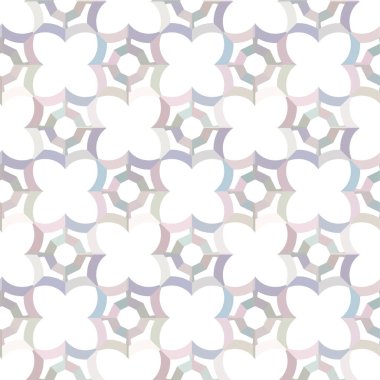 Geometrik yinelenen süs vektör deseni. Pastel tonları olan kusursuz tasarım dokusu