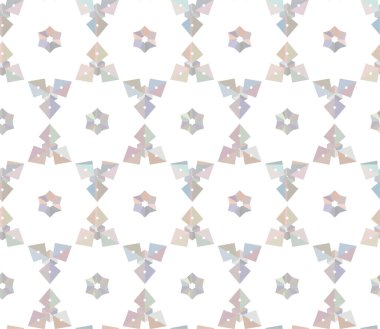 Geometrik yinelenen süs vektör deseni. Pastel tonları olan kusursuz tasarım dokusu