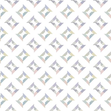 Geometrik yinelenen süs vektör deseni. Pastel tonları olan kusursuz tasarım dokusu