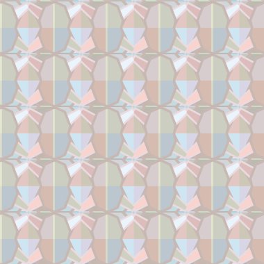 Geometrik yinelenen süs vektör deseni. Pastel tonları olan kusursuz tasarım dokusu