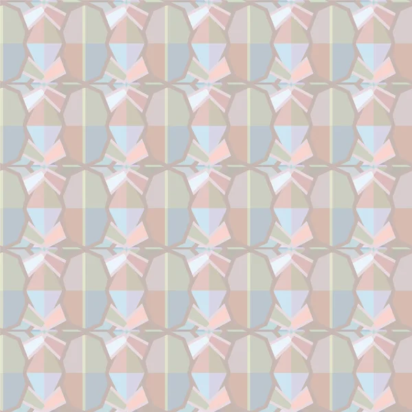 Geometrisch Wiederkehrende Ornamentale Vektormuster Nahtlose Design Textur Mit Pastelltönen — Stockvektor
