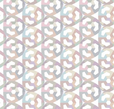 Geometrik süslemeli vektör deseni. Kusursuz tasarım dokusu 