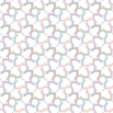Geometrik yinelenen süs vektör deseni. Pastel tonları olan kusursuz tasarım dokusu