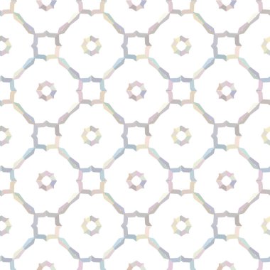 Geometrik yinelenen süs vektör deseni. Pastel tonları olan kusursuz tasarım dokusu