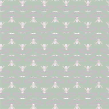 Geometrik yinelenen süs vektör deseni. Pastel tonları olan kusursuz tasarım dokusu