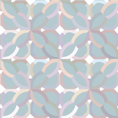 Geometrik yinelenen süs vektör deseni. Pastel tonları olan kusursuz tasarım dokusu
