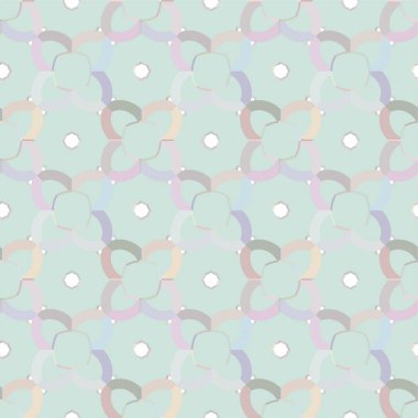 Geometrik yinelenen süs vektör deseni. Pastel tonları olan kusursuz tasarım dokusu