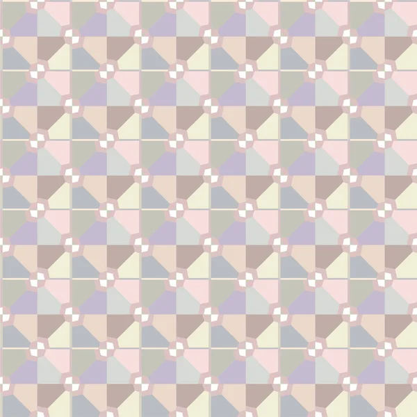 Geometrisch Wiederkehrende Ornamentale Vektormuster Nahtlose Design Textur Mit Pastelltönen — Stockvektor