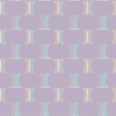 Geometrik yinelenen süs vektör deseni. Pastel tonları olan kusursuz tasarım dokusu