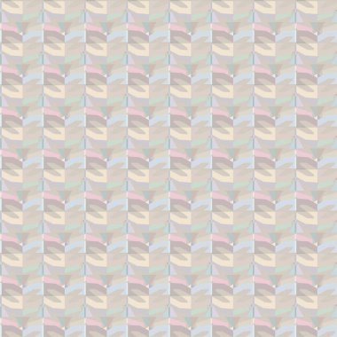 Geometrik yinelenen süs vektör deseni. Pastel tonları olan kusursuz tasarım dokusu