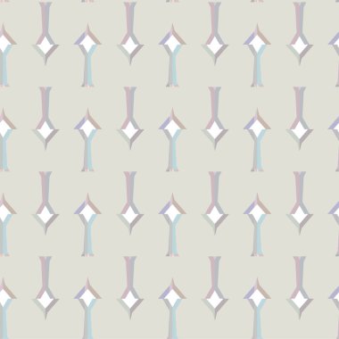 Geometrik yinelenen süs vektör deseni. Pastel tonları olan kusursuz tasarım dokusu
