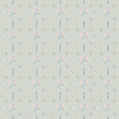 Geometrik yinelenen süs vektör deseni. Pastel tonları olan kusursuz tasarım dokusu