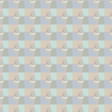 Geometrik yinelenen süs vektör deseni. Pastel tonları olan kusursuz tasarım dokusu