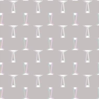 Geometrik yinelenen süs vektör deseni. Pastel tonları olan kusursuz tasarım dokusu