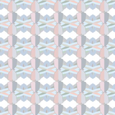 Geometrik yinelenen süs vektör deseni. Pastel tonları olan kusursuz tasarım dokusu