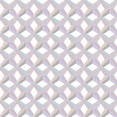 Geometrik yinelenen süs vektör deseni. Pastel tonları olan kusursuz tasarım dokusu