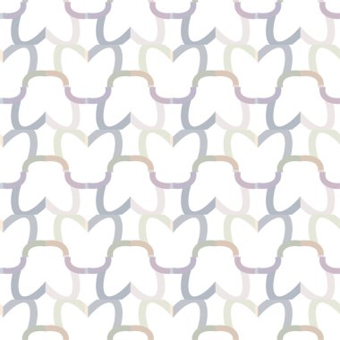 Geometrik yinelenen süs vektör deseni. Pastel tonları olan kusursuz tasarım dokusu