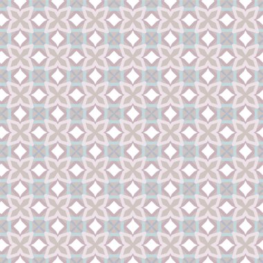 Geometrik yinelenen süs vektör deseni. Pastel tonları olan kusursuz tasarım dokusu