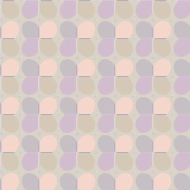 Geometrik yinelenen süs vektör deseni. Pastel tonları olan kusursuz tasarım dokusu