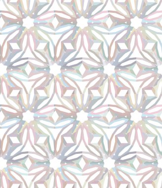 Geometrik süslemeli vektör deseni. Pastel tonları olan kusursuz tasarım dokusu