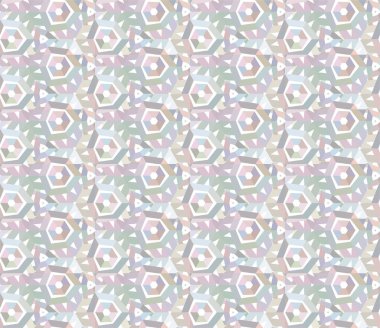 Geometrik yinelenen süs vektör deseni. Pastel tonları olan kusursuz tasarım dokusu