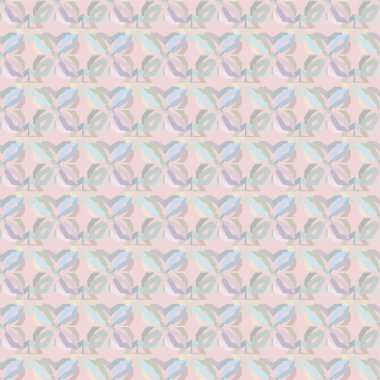 Geometrik yinelenen süs vektör deseni. Pastel tonları olan kusursuz tasarım dokusu